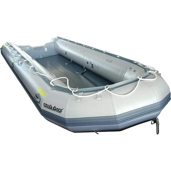 PRO-SAFE - Emergency Preparedness Supplies Type: Rescue Boat Contents/Features: Transom Style; Carry Bag; Foot Pump; (2) Oars; Repair Kit; (2) Aluminum Bench Seats; 12 Person - USA Tool & Supply