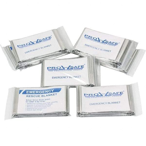 PRO-SAFE - Mylar Rescue & Emergency Blanket - 82-11/16" Long x 51-13/64" Wide - USA Tool & Supply