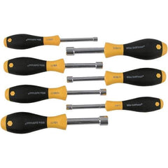 Wiha - 7 Piece, 3/16 to 1/2" Nut Driver Set - Hollow Shaft, Cushion Grip Handle - USA Tool & Supply