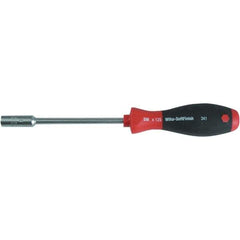 Wiha - 5.5mm Solid Shaft Magnetic Tip Nutdriver - Cushion Grip Handle, 9-13/32" OAL - USA Tool & Supply