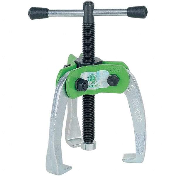 KUKKO - 3 Jaw, 1/4" to 2-3/8" Spread, 1-1/2 Ton Capacity, Jaw Puller - 2" Reach, For Bearings, Gears, Discs - USA Tool & Supply