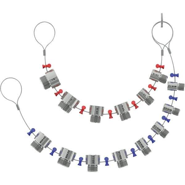 Value Collection - Screw Pitch Gages Threads per Inch Range: 3-3/8 - 85 Pitch Range (mm): 0.35-2.50 - USA Tool & Supply