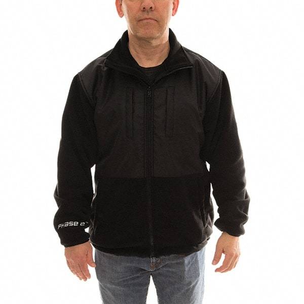 Tingley - Size XL Jacket - Black, Polyester, Zipper Closure, 48 to 50" Chest - USA Tool & Supply
