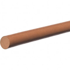 Value Collection - 10' Long, Standard Round Viton Cord - 1/2" Diam, Brown - USA Tool & Supply