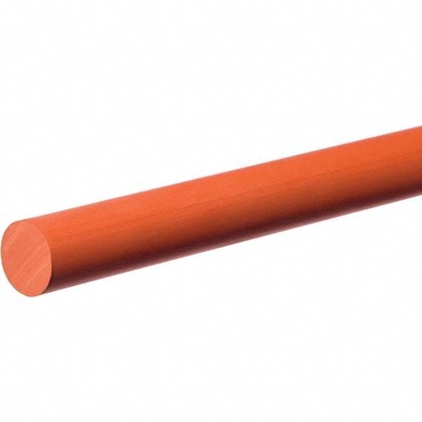 Value Collection - 100' Long, Soft Round Silicone Cord - 1/2" Diam, Red - USA Tool & Supply