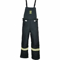 Oberon - Size 2XL, Black, Zippered with Flap, Arc Flash Bib Overall - 50" Chest, Aramid - USA Tool & Supply