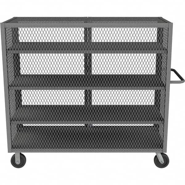 Durham - 2,000 Lb Capacity 4-Shelf Security Mesh Truck - USA Tool & Supply