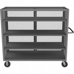 Durham - 2,000 Lb Capacity 4-Shelf Security Mesh Truck - USA Tool & Supply