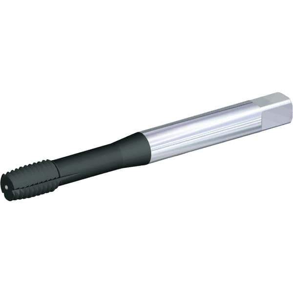 Kennametal - M10x1.50 Metric 6HX Bottoming Thread Forming Tap - Solid Carbide, CrC/C/TiN Finish, 100mm OAL, 15mm Thread Length, Right Hand Thread, Series T491 - USA Tool & Supply