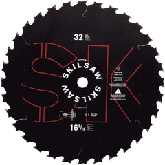 Skilsaw - 8-1/4" Diam, 5/8" Arbor Hole Diam, 24 Tooth Wet & Dry Cut Saw Blade - Carbide-Tipped, Cutoff Action, Diamond Arbor - USA Tool & Supply