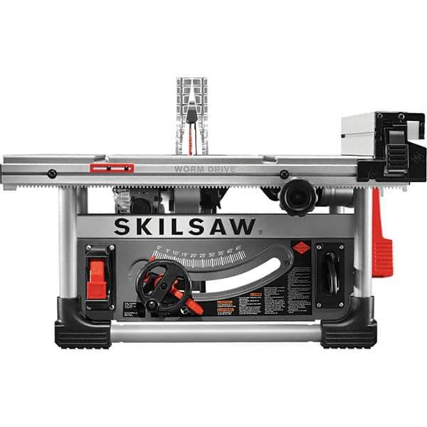 Skilsaw - 10" Blade Diam, Table Saw - 5,000 RPM, 36" Table Depth x 34" Table Width, 120 Volts, 15 Amps, 5/8" Arbor - USA Tool & Supply