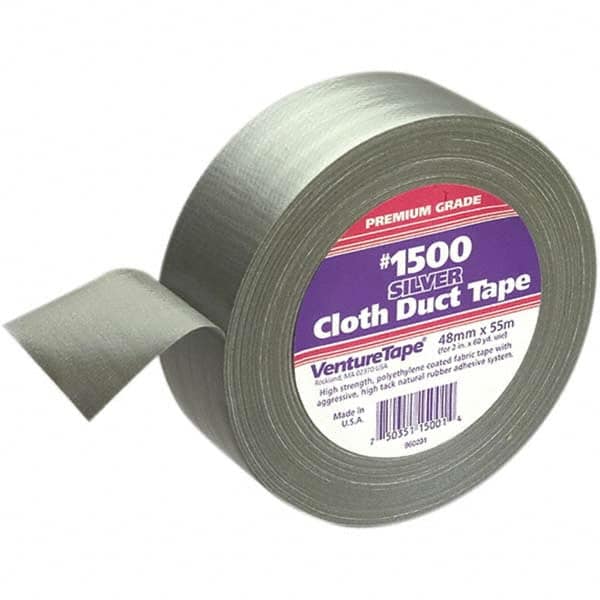 3M - 55m x 48mm x 10 mil Silver Polyethylene Cloth Duct Tape - USA Tool & Supply