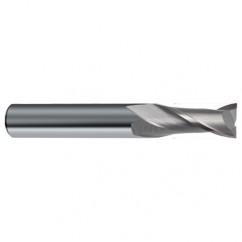 19/64 Dia. x 2-1/2 Overall Length 2-Flute Square End Solid Carbide SE End Mill-Round Shank-Center Cut-Uncoated - USA Tool & Supply