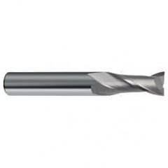 27/64 Dia. x 2-3/4 Overall Length 2-Flute Square End Solid Carbide SE End Mill-Round Shank-Center Cut-Uncoated - USA Tool & Supply