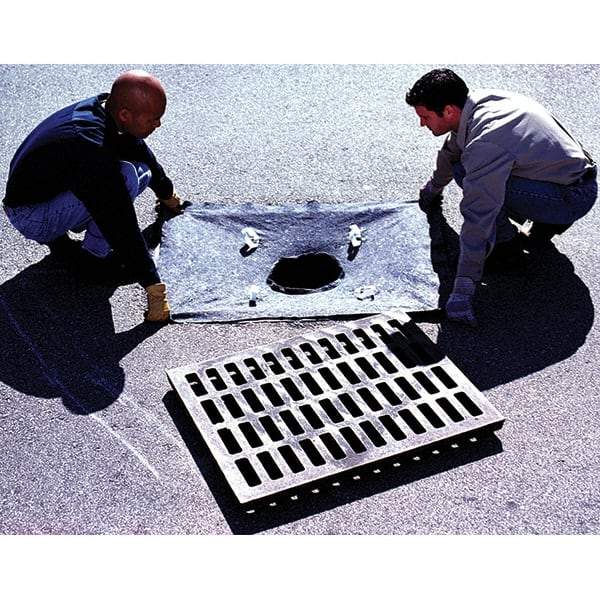 UltraTech - 4' Long x 3' Wide, Ultra X-TEX Drain Guard - Black, Use for Stormwater/Construction Compliance - USA Tool & Supply