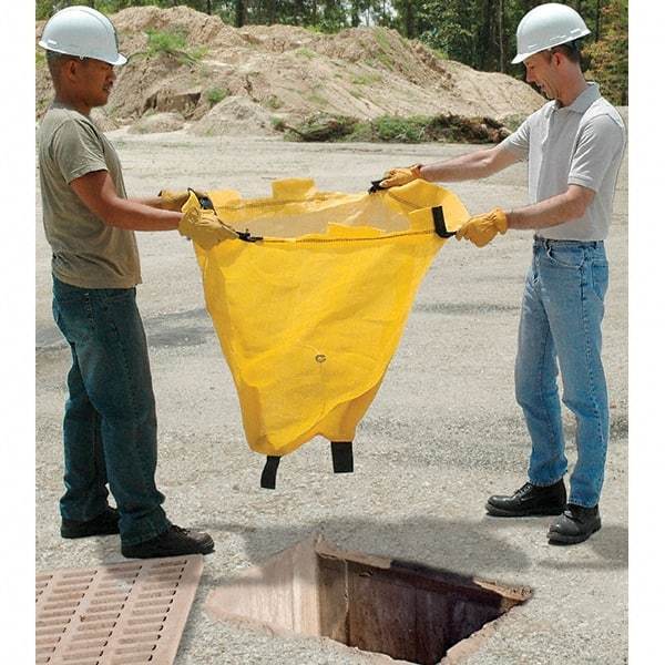 UltraTech - 3' Long x 2' Wide, Polypropylene Drain Guard - Yellow, Use for Stormwater/Construction Compliance - USA Tool & Supply