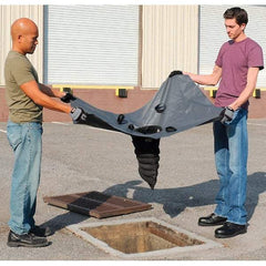 UltraTech - 4' Long x 3' Wide, Nonwoven Polypropylene Geotextile/PVC Drain Guard - Black, Use for Stormwater/Construction Compliance - USA Tool & Supply