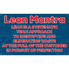 NMC - Banners Message Type: Safety Reinforcement & Motivational Legend: Lean Mantra - USA Tool & Supply