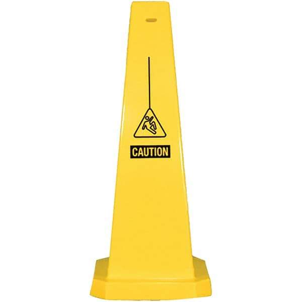 PRO-SAFE - Cone & A Frame Floor Signs Shape: Cone Type: Restroom, Janitorial & Housekeeping - USA Tool & Supply