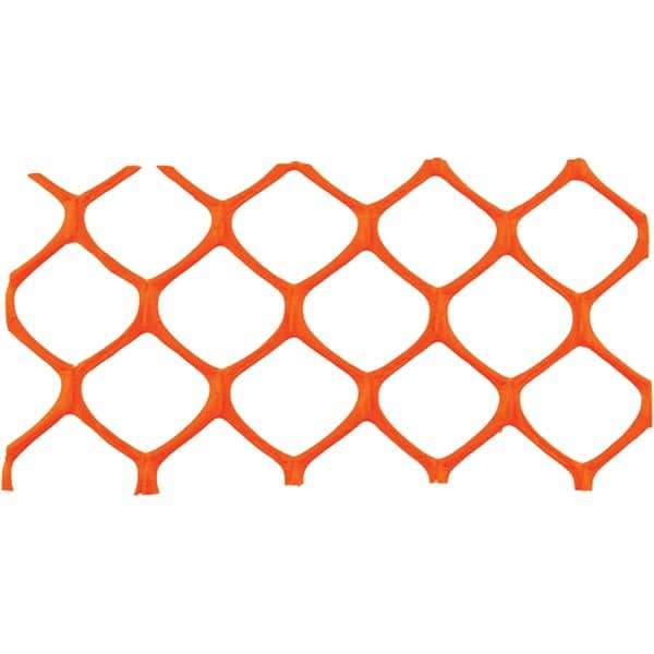 PRO-SAFE - 50' Long x 4' High, Orange Reusable Safety Fence - USA Tool & Supply