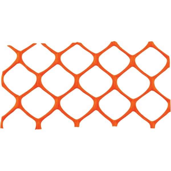 PRO-SAFE - 50' Long x 5' High, Orange Reusable Safety Fence - USA Tool & Supply
