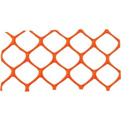 PRO-SAFE - 50' Long x 5' High, Orange Reusable Safety Fence - USA Tool & Supply