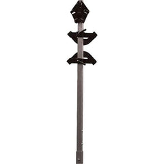 PRO-SAFE - 3-3/4' High, Traffic Sign Mounting Hardware - Aluminum, Compatible with 93" High x 48" Wide Signs, Silver - USA Tool & Supply