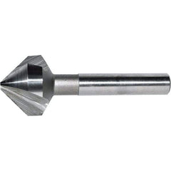 Keo - 1/2" Head Diam, 1/4" Shank Diam, 3 Flute 82° Cobalt Countersink - Bright Finish, 1-7/8" OAL, Single End, Straight Shank, Right Hand Cut - USA Tool & Supply