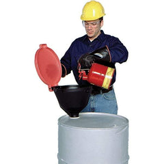 UltraTech - 11" High x 13" Diam, Polyethylene, Burp Free Funnel - 5 Gal Drum/Pail Capacity - USA Tool & Supply