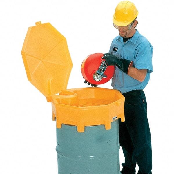 UltraTech - 11" High x 29" Diam, Polyethylene, Funnel with Cover - 5 Gal Drum/Pail Capacity - USA Tool & Supply