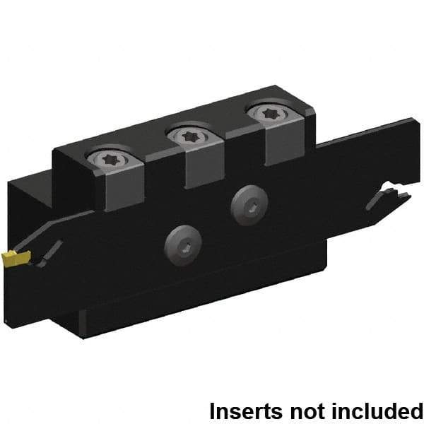 Kennametal - Tool Block Style EVTZN, 32mm Blade Height, 90mm OAL, 54.5mm OAH, Indexable Cutoff Blade Tool Block - 25mm Shank Height, 25mm Shank Width, Through Coolant, Series Beyond Evolution - USA Tool & Supply