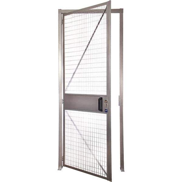 Folding Guard - 3' Wide x 8' High, Hinged Door for Temporary Structures - Welded Wire - USA Tool & Supply