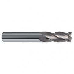 15/32 Dia. x 3 Overall Length 4-Flute Square End Solid Carbide SE End Mill-Round Shank-Center Cut-Uncoated - USA Tool & Supply