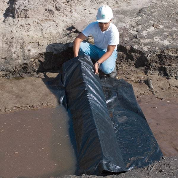 UltraTech - 84" Long x 10-1/2" High x 67" Wide Silt Dike - Black Urethane Foam/Geotextile, For Stormwater - USA Tool & Supply