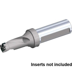 Kennametal - 1-1/8" Max Drill Depth, 2xD, 9/16" Diam, Indexable Insert Drill - 2 Inserts, 3/4" Shank Diam, Flange Shank - USA Tool & Supply