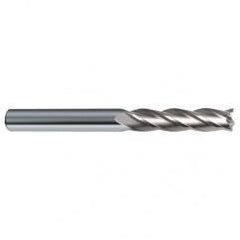 1/2 Dia. x 6 Overall Length 4-Flute Square End Solid Carbide SE End Mill-Round Shank-Center Cut-Uncoated - USA Tool & Supply