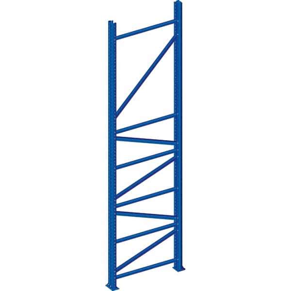 Interlake Mecalux - 16,716 Lb Capacity Heavy-Duty Framing Upright - 96" High x 48" Deep, Blue - USA Tool & Supply