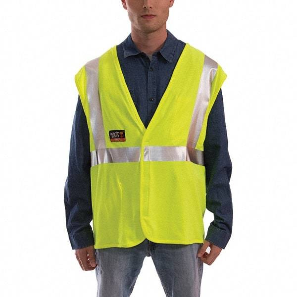 Tingley - Size 2X/3XL Flame Resistant/Retardant Lime Solid General Purpose Vest - 52 to 58" Chest - USA Tool & Supply