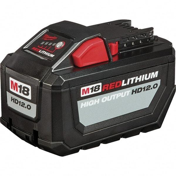 Milwaukee Tool - 18 Volt Lithium-Ion Power Tool Battery - 12 Ahr Capacity - USA Tool & Supply