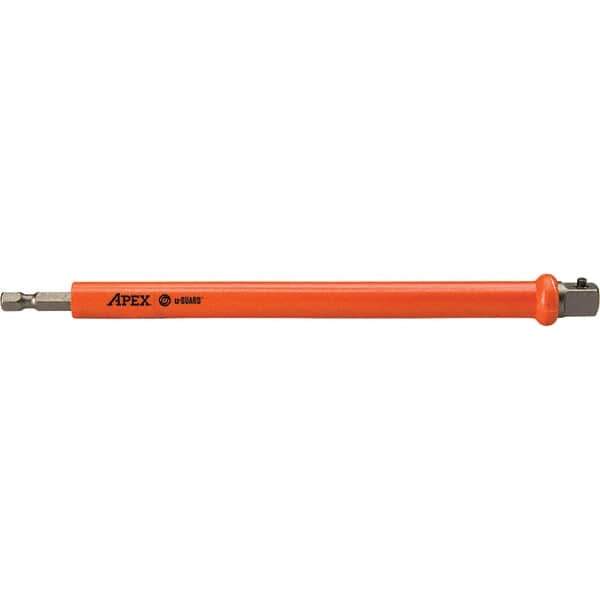 Apex - 1/4" Shank Bit Holder - 1/4" Hex Shank, 3/8" Sockets Drive, 10" OAL - USA Tool & Supply