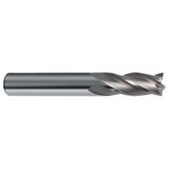 7/16 Dia. x 4-1/2 Overall Length 4-Flute Square End Solid Carbide SE End Mill-Round Shank-Center Cut-Uncoated - USA Tool & Supply