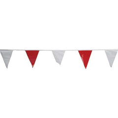 PRO-SAFE - Pennants Color: Red/White Overall Length (Feet): 60.00 - USA Tool & Supply