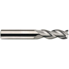 SGS - 12mm, 3 Flute, Single End, Solid Carbide, 0.5mm Corner Radius End Mill - 100mm OAL, 38° Helix, 48mm LOC, Right Hand Cut - USA Tool & Supply