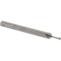 Accupro - 1/16° 1/16" Cut Diam, 0.031" Cut Width, 1/8" Shank, Solid Carbide Double-Angle Cutter - USA Tool & Supply