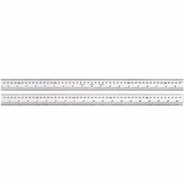 Starrett - Steel Rules Length (Inch): 19-1/2 Graduation Style: Zero-Centered - USA Tool & Supply