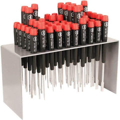 Wiha - 50 Piece Slotted, Phillips & Torx Screwdriver Set - Precision Tech Handle, Bit Sizes: Philips #000 to #1, Comes in Metal - USA Tool & Supply