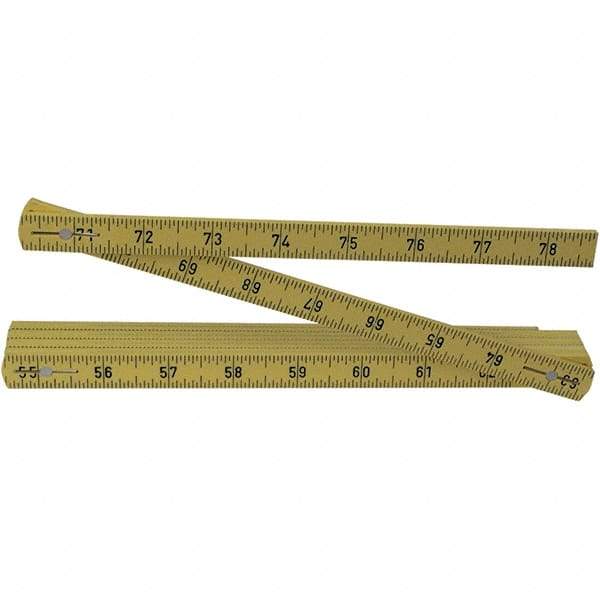 Wiha - Folding Rules Overall Length (Feet): 6.50 Graduation (Inch): 3/32 - USA Tool & Supply