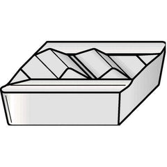 Kennametal - KNUX160405, KCU25 Grade Carbide Profiling Insert - AlTiN Finish, 55° Incl Angle, Diamond, 3/16" Thick, 0.5mm Corner Radius - USA Tool & Supply