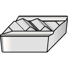 Kennametal - NPR5M05, KCP25B Grade Carbide Profiling Insert - TiOCN Finish, 55° Incl Angle, Diamond, 1/8" Thick, 0.5mm Corner Radius - USA Tool & Supply