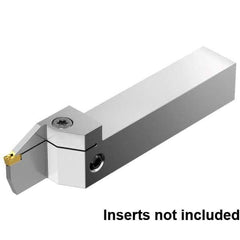 Kennametal - External Thread, 16mm Max Cut of Depth, 2mm Min Groove Width, 6" OAL, Left Hand Indexable Grooving Cutoff Toolholder - 1" Shank Height x 1" Shank Width, EG0200M02P02 Insert Style, EVSM Toolholder Style, Series EVSM - USA Tool & Supply